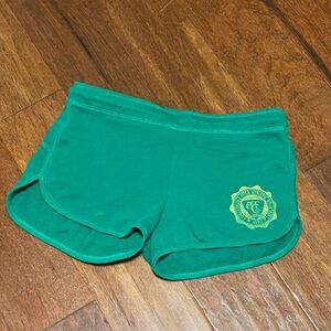 Abercrombie & Fitch Green Logo Crest Shorts XS Y2K